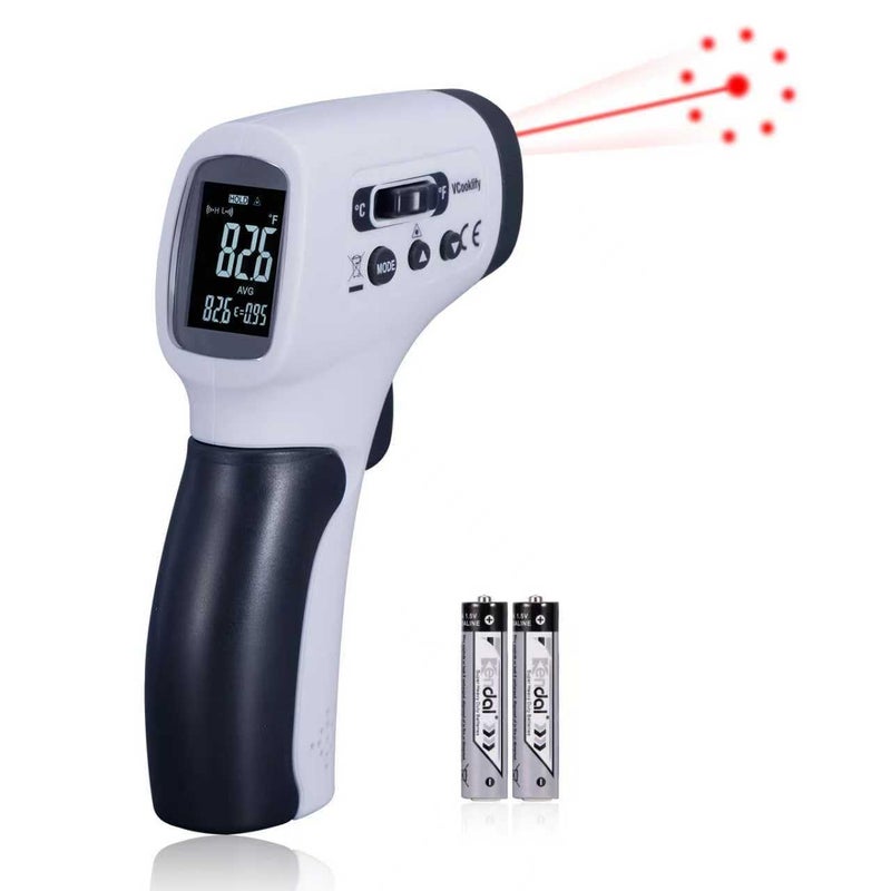 VCooklify Temperature Gun for Meat,Automotive Infrared Thermometer Gun with Ring Laser DS12:1,Digital Thermal Gun with Adjustable Emissivity&High/Low Alarm,-58~1400℉IR Temp Gun for Engine,Brakes&HVAC - Image 1